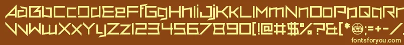 VerminVore-fontti – keltaiset fontit ruskealla taustalla