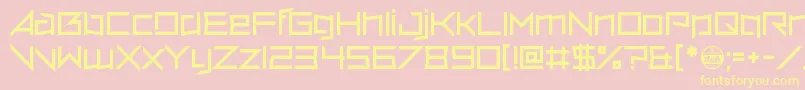 VerminVore-fontti – keltaiset fontit vaaleanpunaisella taustalla