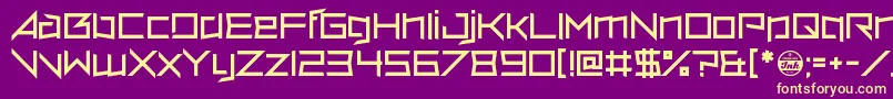 VerminVore-fontti – keltaiset fontit violetilla taustalla