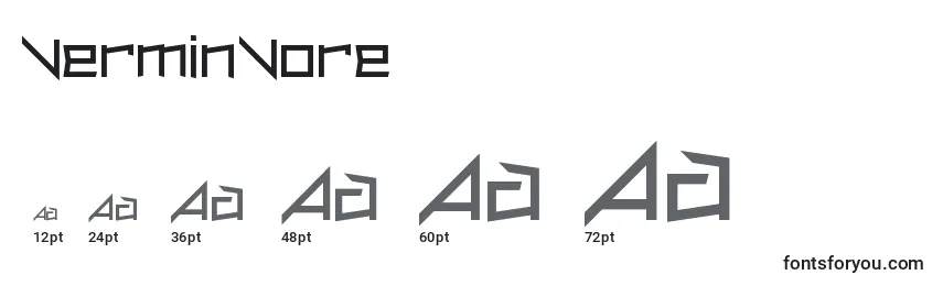 VerminVore Font Sizes