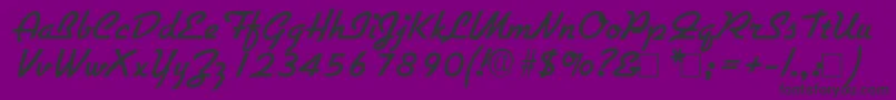 Gilliesbold-Schriftart – Schwarze Schriften auf violettem Hintergrund