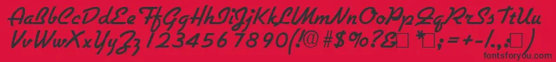 Gilliesbold Font – Black Fonts on Red Background