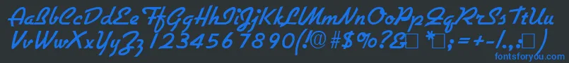 Gilliesbold Font – Blue Fonts on Black Background