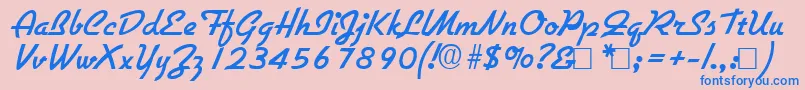 Gilliesbold Font – Blue Fonts on Pink Background