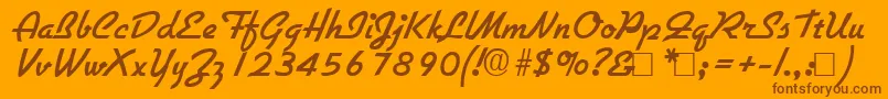 Шрифт Gilliesbold – коричневые шрифты на оранжевом фоне