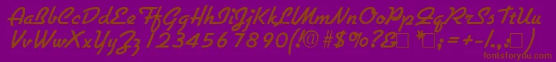 Gilliesbold Font – Brown Fonts on Purple Background