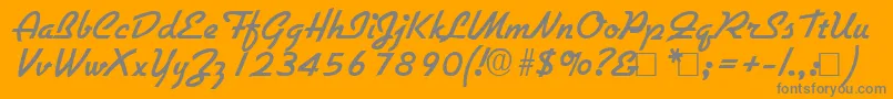 Gilliesbold Font – Gray Fonts on Orange Background