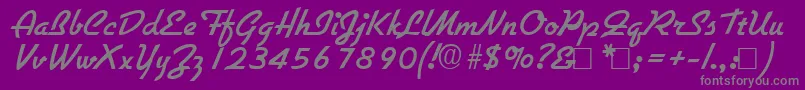 Gilliesbold Font – Gray Fonts on Purple Background