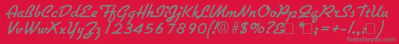 Gilliesbold Font – Gray Fonts on Red Background
