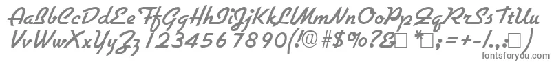 フォントGilliesbold – 白い背景に灰色の文字