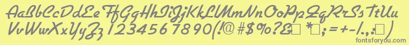 Gilliesbold Font – Gray Fonts on Yellow Background