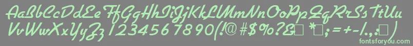 Gilliesbold Font – Green Fonts on Gray Background