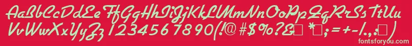 Gilliesbold Font – Green Fonts on Red Background
