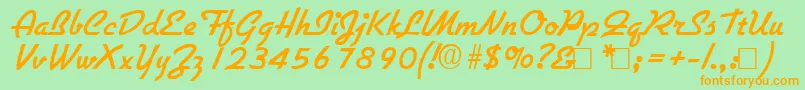 Gilliesbold Font – Orange Fonts on Green Background