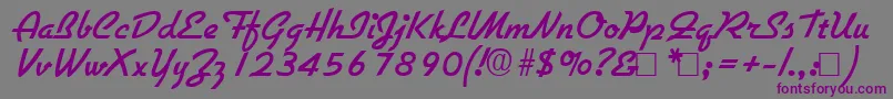 Gilliesbold-fontti – violetit fontit harmaalla taustalla