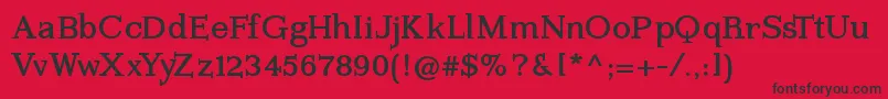 Kleinsforgottenroman Font – Black Fonts on Red Background