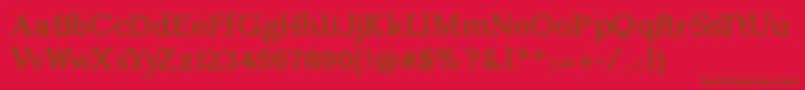 Kleinsforgottenroman Font – Brown Fonts on Red Background