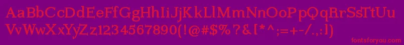 Kleinsforgottenroman Font – Red Fonts on Purple Background