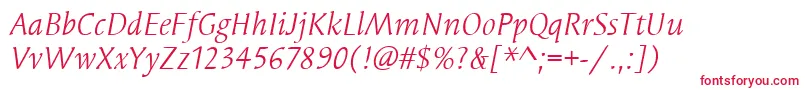 fuente SyndorItcBookItalic – Fuentes Rojas