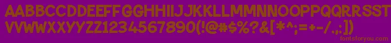 PaltimeglamRegular Font – Brown Fonts on Purple Background