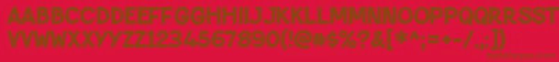 PaltimeglamRegular Font – Brown Fonts on Red Background