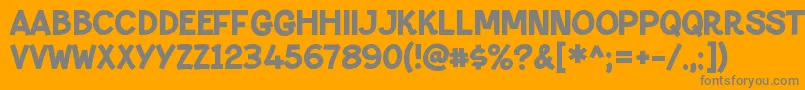 PaltimeglamRegular Font – Gray Fonts on Orange Background