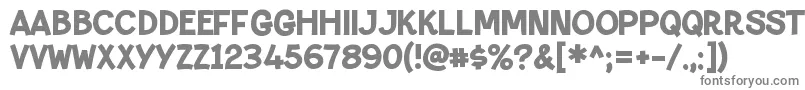 PaltimeglamRegular-fontti – harmaat kirjasimet valkoisella taustalla