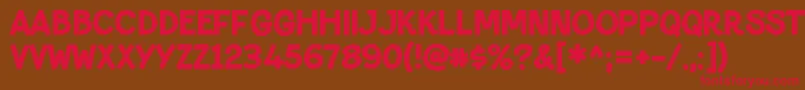 PaltimeglamRegular Font – Red Fonts on Brown Background