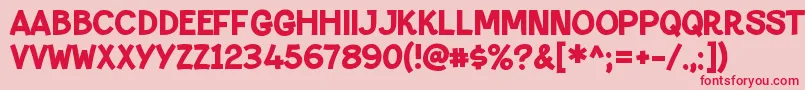 PaltimeglamRegular Font – Red Fonts on Pink Background