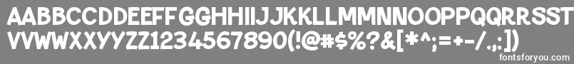 PaltimeglamRegular Font – White Fonts on Gray Background