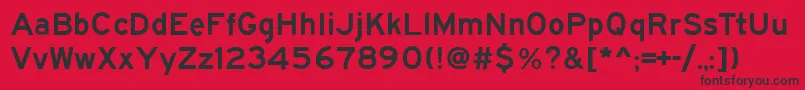 フォントRoadgeek2005SeriesE – 赤い背景に黒い文字