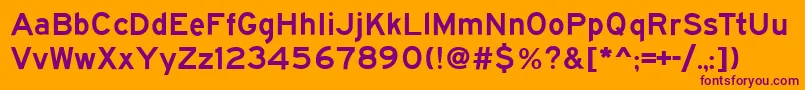 Roadgeek2005SeriesE Font – Purple Fonts on Orange Background