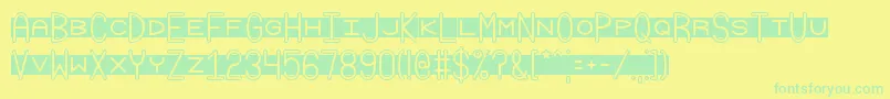 Grudge2 Font – Green Fonts on Yellow Background