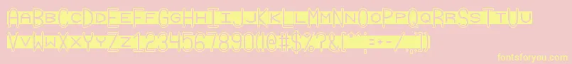 Grudge2 Font – Yellow Fonts on Pink Background