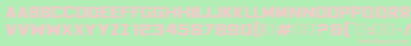 FyodorBoldexpanded-fontti – vaaleanpunaiset fontit vihreällä taustalla