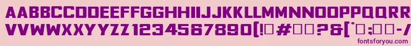 FyodorBoldexpanded Font – Purple Fonts on Pink Background