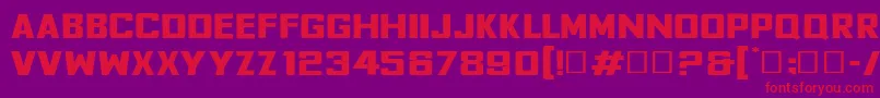 FyodorBoldexpanded-fontti – punaiset fontit violetilla taustalla