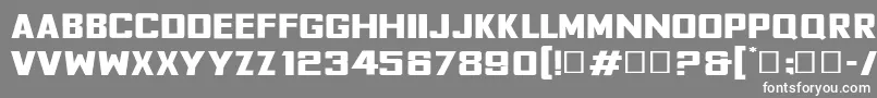 フォントFyodorBoldexpanded – 灰色の背景に白い文字