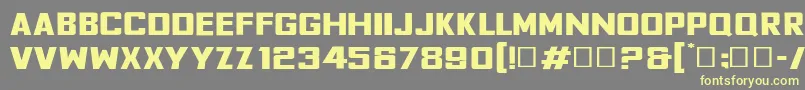 FyodorBoldexpanded-fontti – keltaiset fontit harmaalla taustalla
