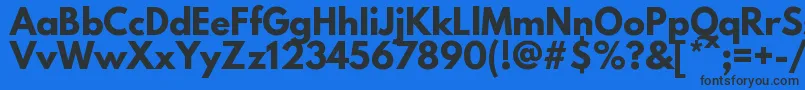 LeaguespartanBold Font – Black Fonts on Blue Background