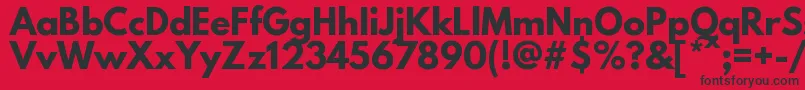 フォントLeaguespartanBold – 赤い背景に黒い文字