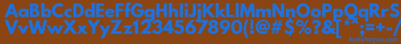 LeaguespartanBold Font – Blue Fonts on Brown Background