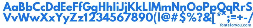 LeaguespartanBold-fontti – siniset fontit valkoisella taustalla