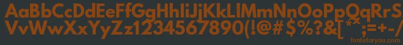 LeaguespartanBold Font – Brown Fonts on Black Background