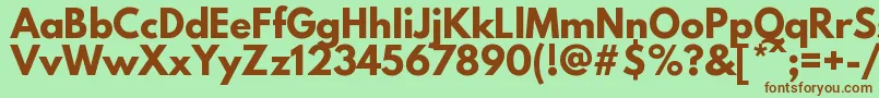 LeaguespartanBold Font – Brown Fonts on Green Background