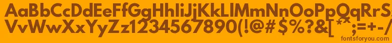 LeaguespartanBold Font – Brown Fonts on Orange Background