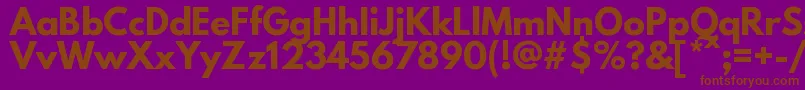 Шрифт LeaguespartanBold – коричневые шрифты на фиолетовом фоне