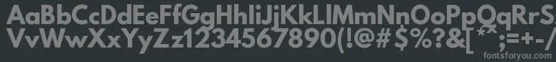 フォントLeaguespartanBold – 黒い背景に灰色の文字