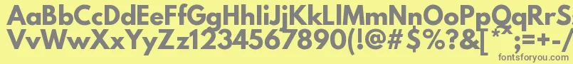 Шрифт LeaguespartanBold – серые шрифты на жёлтом фоне