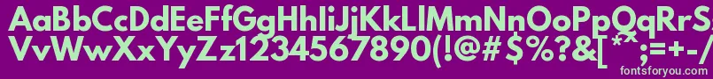 LeaguespartanBold Font – Green Fonts on Purple Background